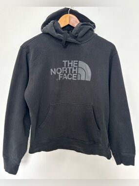 The North Face Black Logo Hoodie Pullover – Size M (Approx)